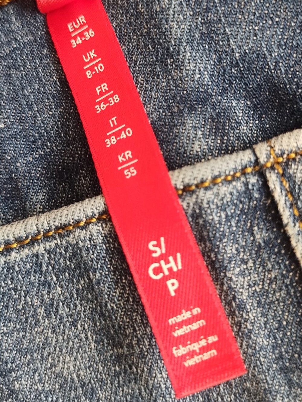 SPANX Shape EveryWear Wide Leg Cropped Pull-On Jeans Patch Pockets Blue Size S - Picture 8 of 10